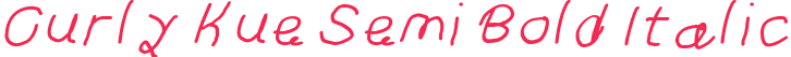 Curly Kue Semi Bold Italic